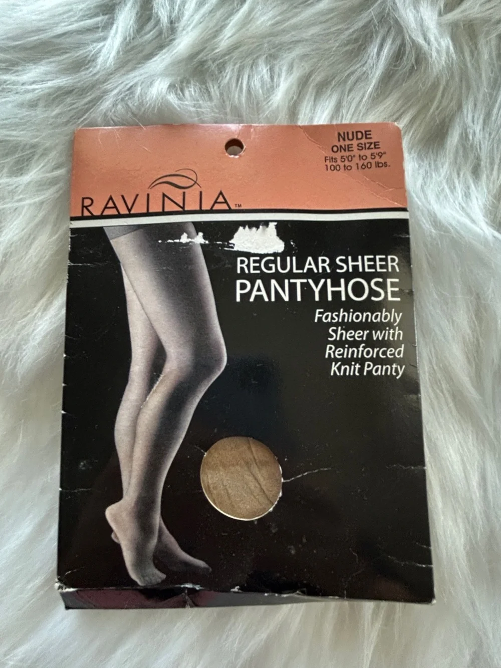 🔥Vintage Nylons Ravinia Regular Sheer Pantyhose -‎ Nude New Unopened Package